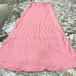 American Threads satin strapless dress, size medium, dusty rose